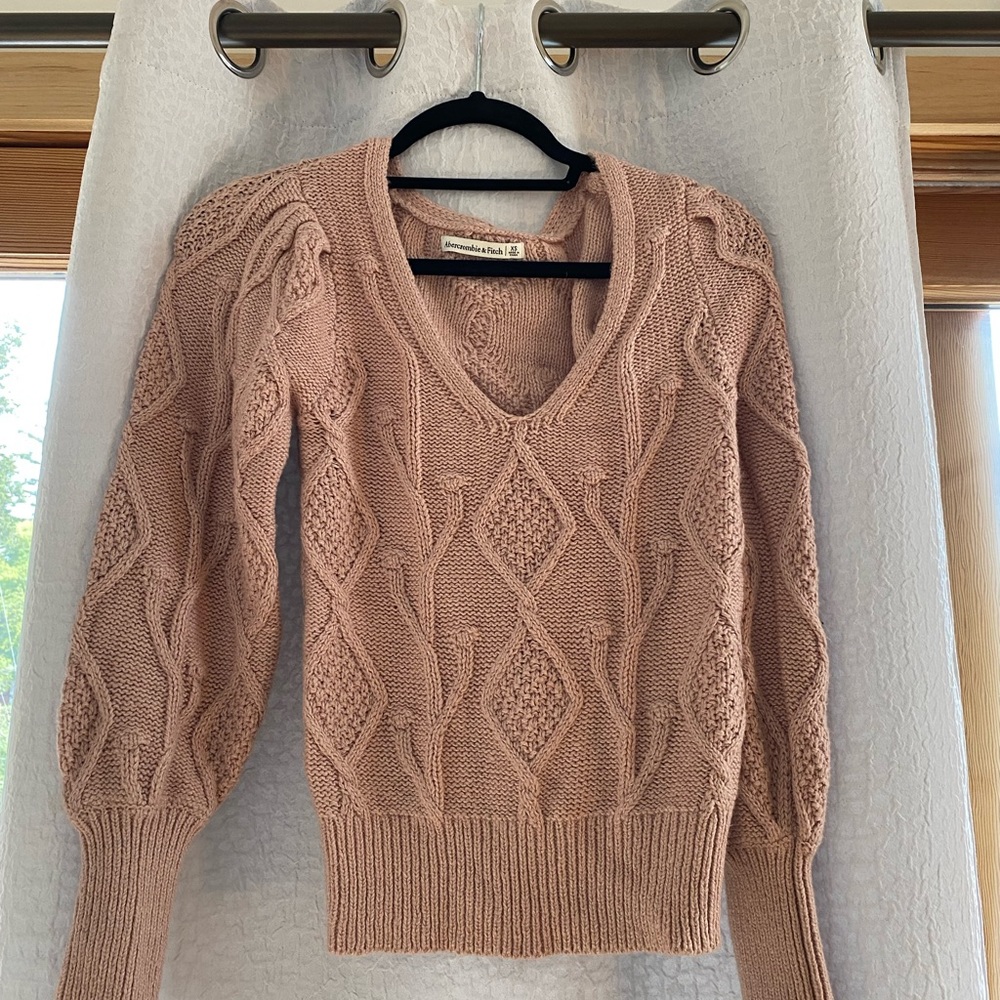 Abercrombie cord pink sweater XS (runs big)